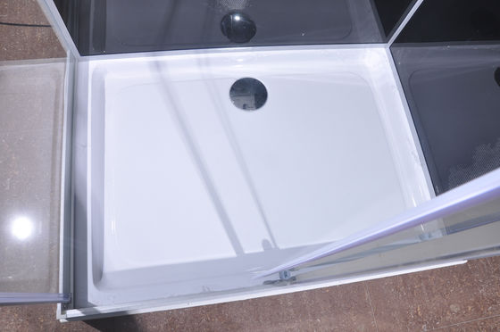 كابينة استحمام مربعة مطلية سايلف مع صينية أكريليك ABS بيضاء