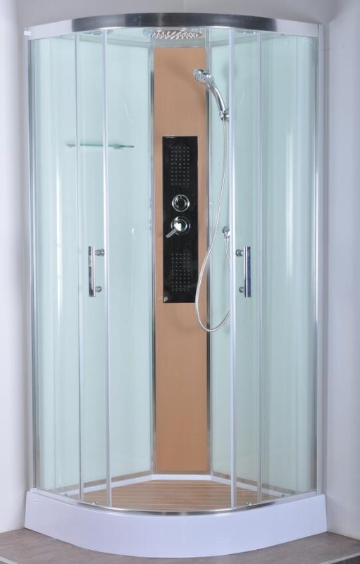 Comfort Waterproof Curved Corner Shower Enclosure Kits Free Standing Type