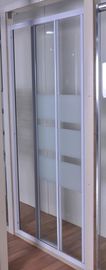 باب زجاجي مخصص دش ، 3Pcs دش زجاج الأبواب المنزلقة مع رسمت الأبيض الشخصي