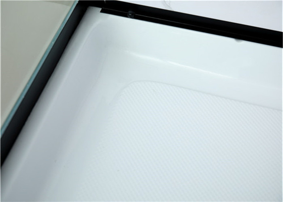 كبائن الاستحمام علبة بيضاء أكريليك ABS 1600 * 1200 * 2150 مم من الألمنيوم الأسود