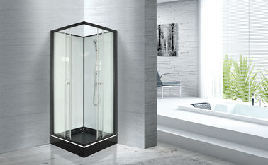 كبائن الاستحمام زجاج الحمام شعبية 800 × 800 مع مربع أسود ABS صينية