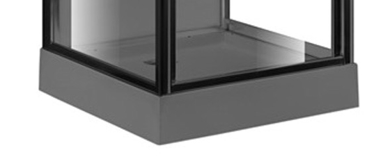 باب محوري مربع 4 مم كابينة دش زجاجية شفافة مع صينية أكريليك سوداء