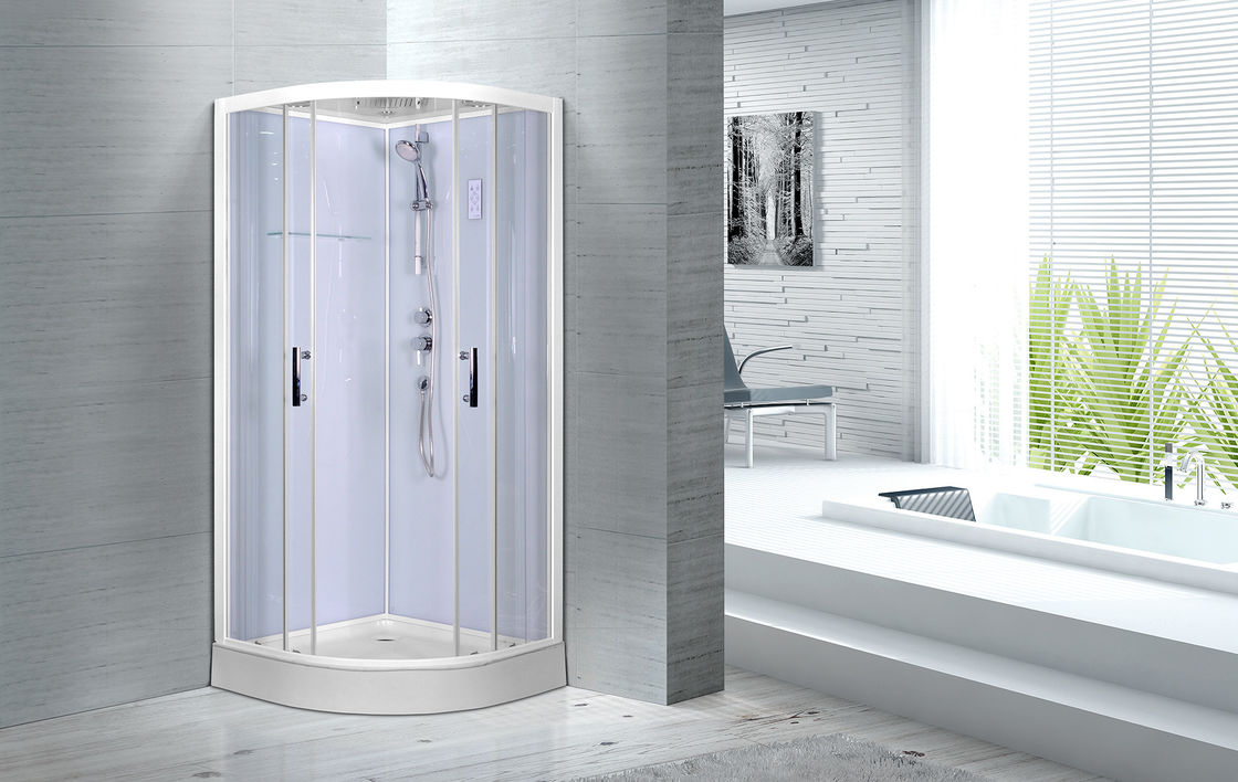 900 × 900 × 2150 مم حمام زجاجي دش كابينة باب جرار مزدوج