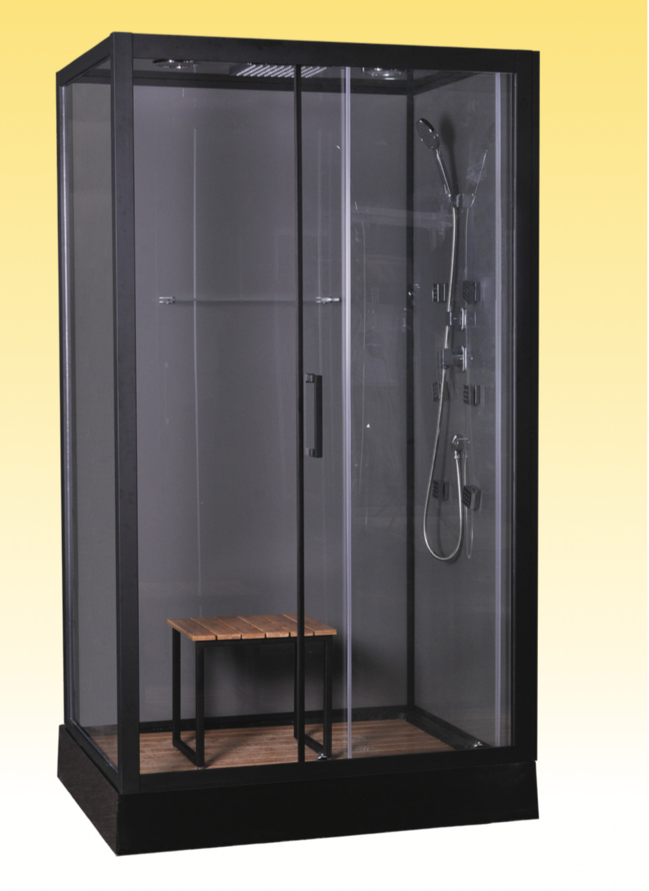 1200x800x2150mm كبائن الاستحمام مستطيلة 15.5 سم صينية